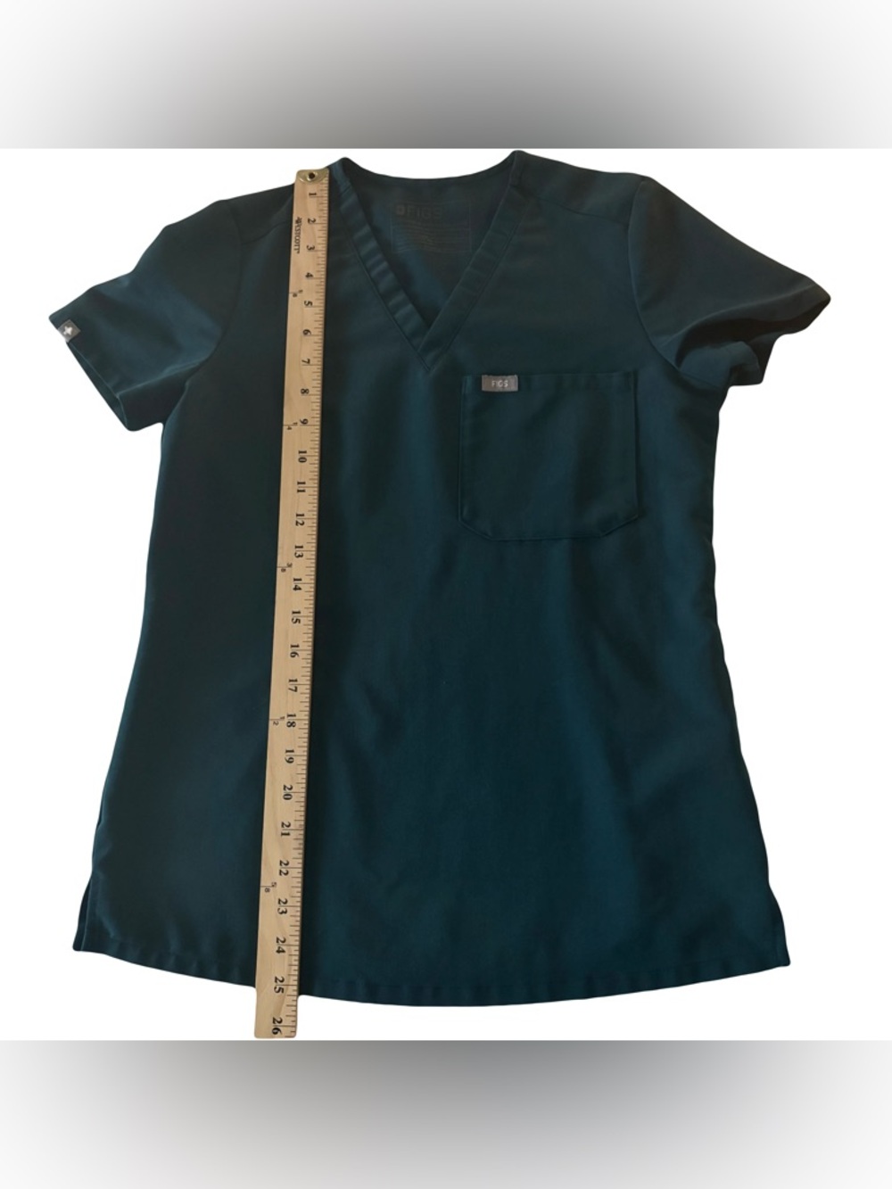 FIGS Catarina 1 Pocket Scrub Top Teal Green XXS euc - Picture 3 of 6
